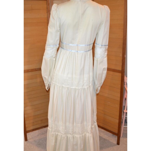 Gunne Sax Ivory Peasant Country Eclectic Bohemian Dress 1970s - Picture 8 of 8